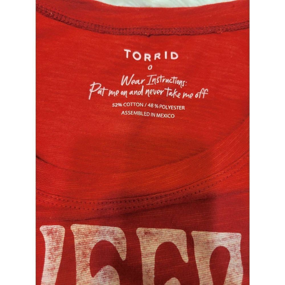 Torrid Size 0 Red Tee Live Free - Picture 6 of 6